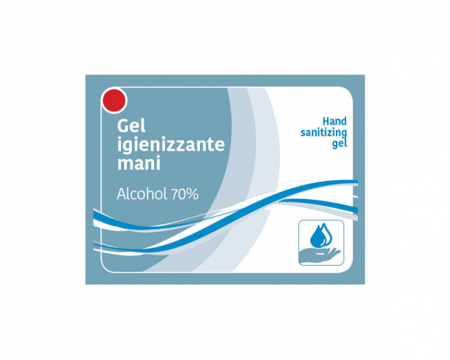 Gel mani igienizzante alcool 70% in bustina 3ml monodose cartone da 500 pezzi