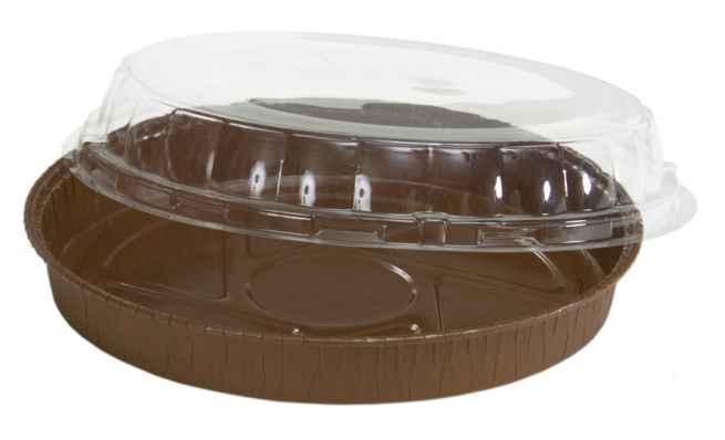 Forme cottura in cartoncino marrone scuro "Cake", diametro 180mm