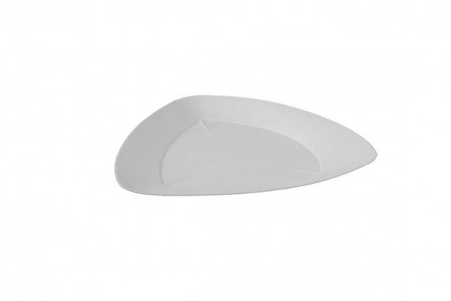 Piatti design "Trygon" in polpa di cellulosa biodegradabile, confezione da 25 pezzi