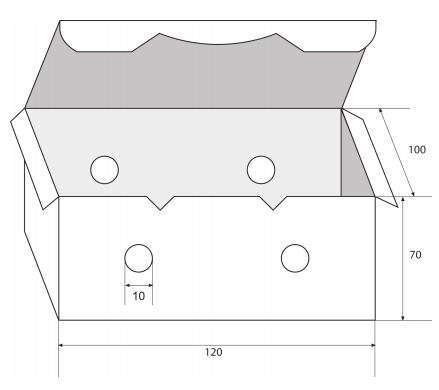 Contenitore antiunto porta fritti in cartoncino bio-compostabile