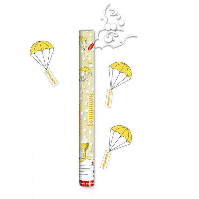 Cannone spara coriandoli sagomati "Comunione" con paracadute, altezza 100 cm