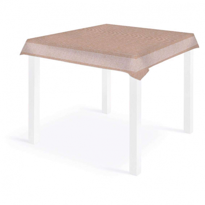 Tovaglia quadrata fantasia "Iuta" cappuccino in tessuto non tessuto airlaid 100x100cm, confezione da 25 pezzi