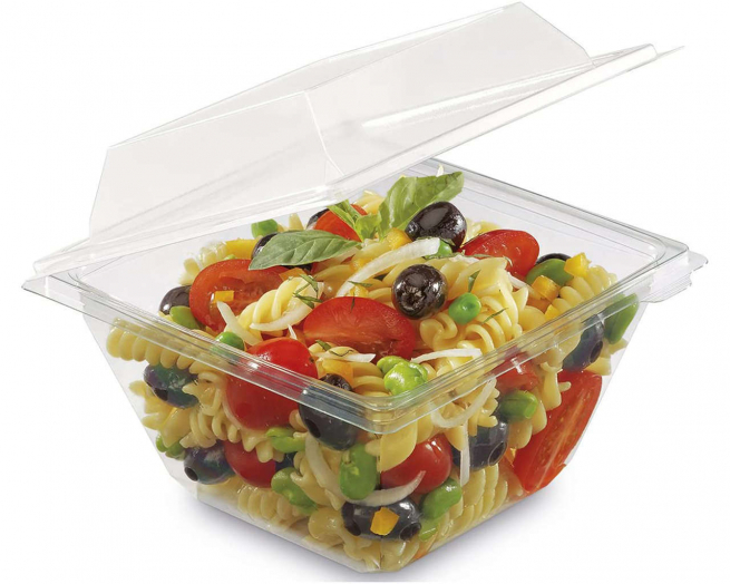 Vaschetta quadrata con coperchio in PET serie "Freshipack"