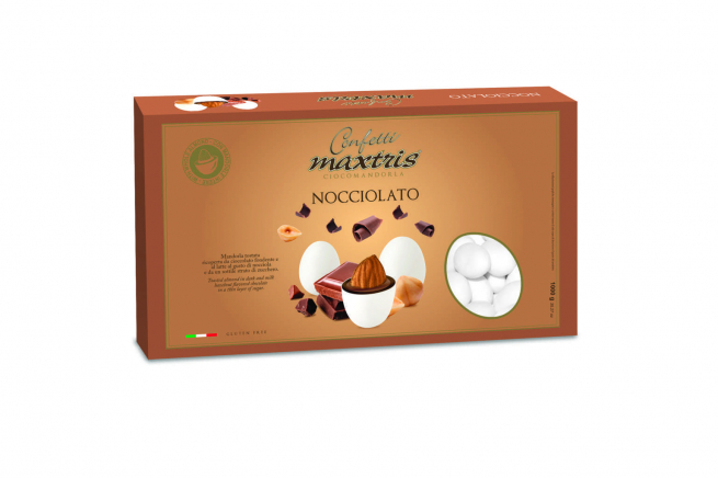 Confetti bianchi "Maxtris" nocciolato, confezione da 1 kg