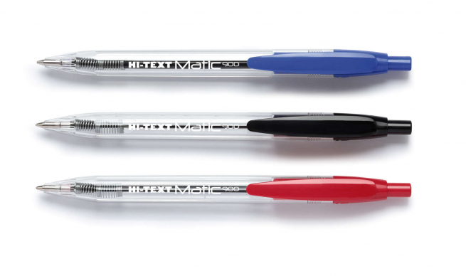 Penna a scatto punta media 1 mm, confezione da 24 pezzi, vari colori