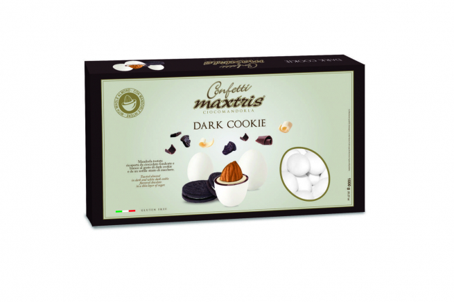 Confetti bianchi "Maxtris" dark cookie, confezione da 1 kg