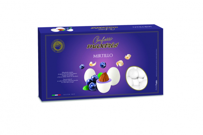 Confetti bianchi "Maxtris" mirtillo, confezione da 1 kg