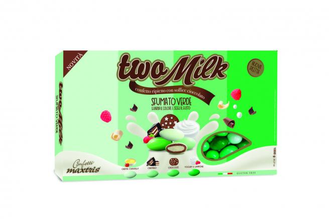 Confetti "Two Milk" sfumati verde, confezione da 1 kg