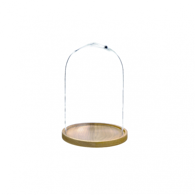 Base in legno marrone diametro 21 cm e altezza 2 cm