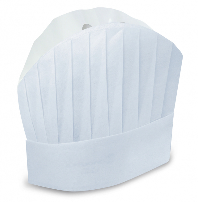 Cappello grande chef prestige h. 25 cm in viscosa bianco confezione da 20 pezzi