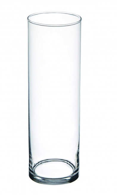 Cilindro in vetro, altezza 40 cm e diametro 10 cm