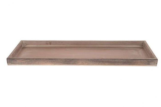 Vassoio in MDF rettangolare formato 20x60 cm, altezza 3 cm