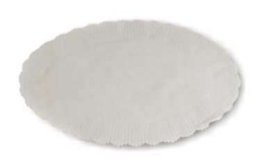 Sottofritto carta bianco sagomato ovale, confezione da 500 pezzi