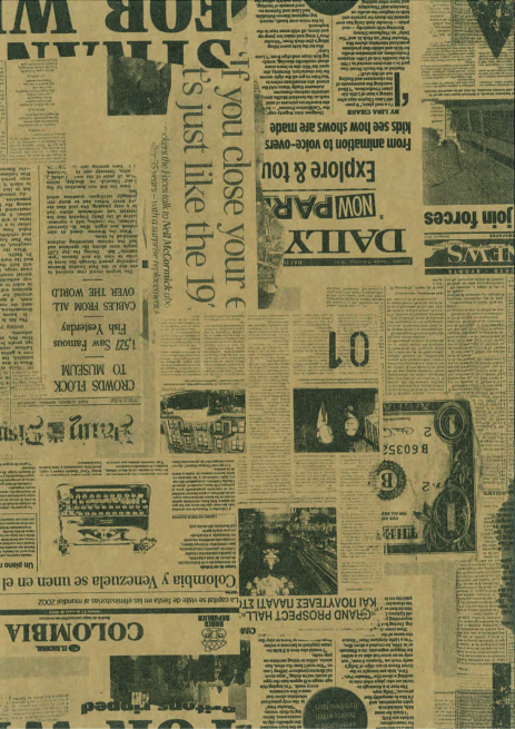 Carta regalo kraft avana liscia in fogli, fantasia giornale, cm 70x100, confezione da 25 fogli