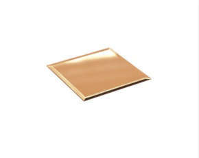 Specchio in vetro quadrato oro 15x15 cm, altezza 4 mm