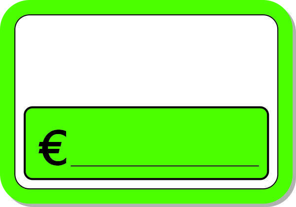 Segnapezzi in PVC, forma rettangolare, misura 90x65 mm, in confezione da 10 pezzi