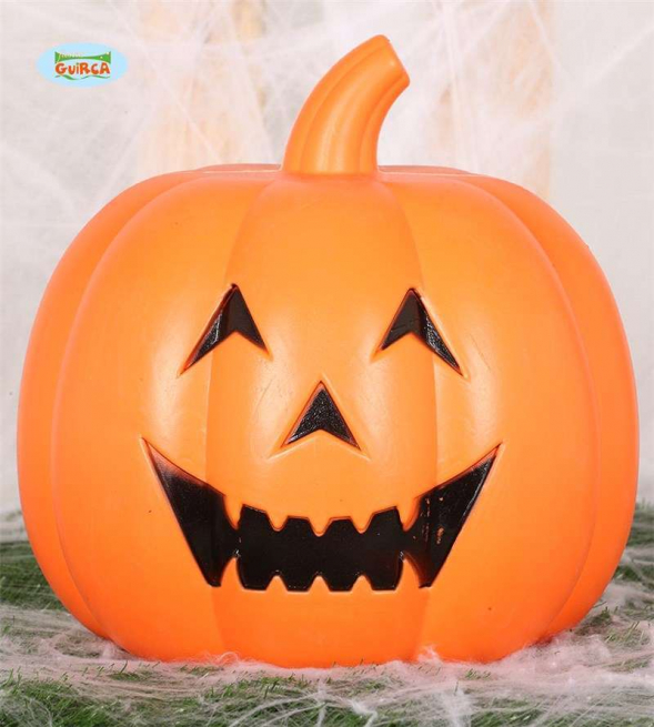 Zucca in plastica con luce e suono, diametro 30 cm