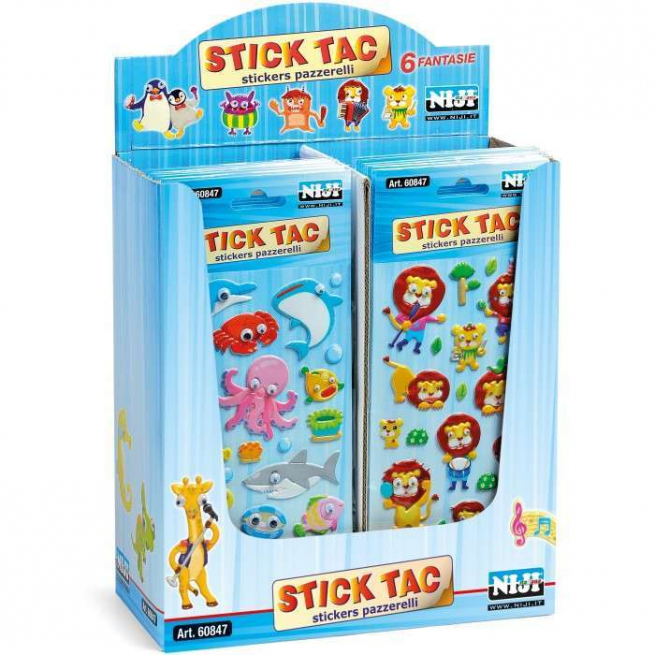 Stickers in rilievo fantasie assortite