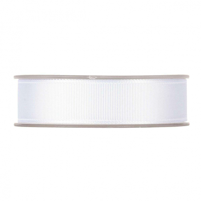 Rotolo nastro tessuto gros grain bianco