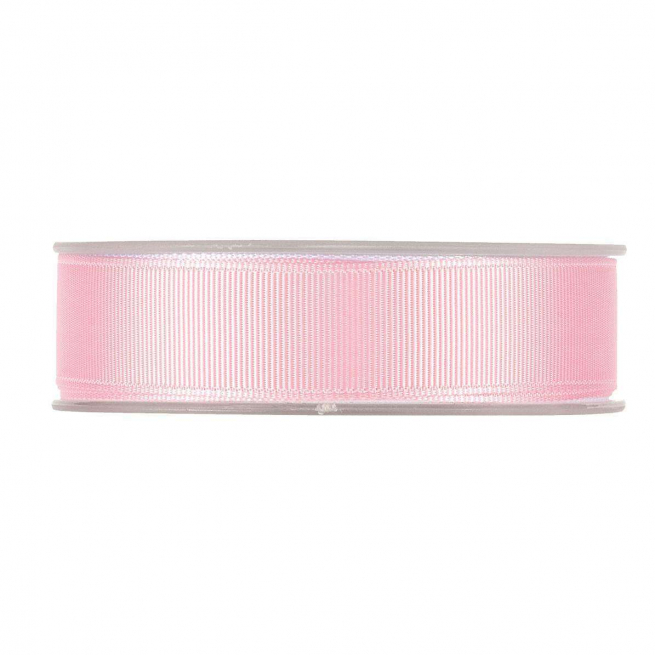 Rotolo nastro tessuto gros grain rosa baby