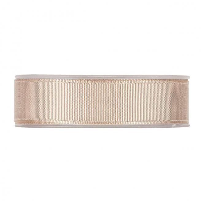 Rotolo nastro tessuto gros grain beige scuro