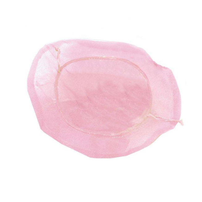 Sacchetto in tessuto organza con tirante rosa diametro 23, confezione da 10 pezzi