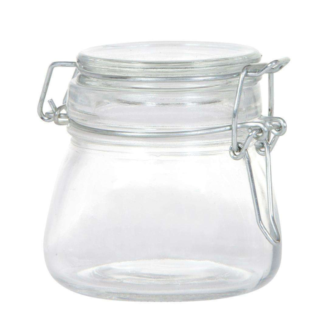 Vasetto in vetro da 160 ml, con base tonda e chiusura ermetica