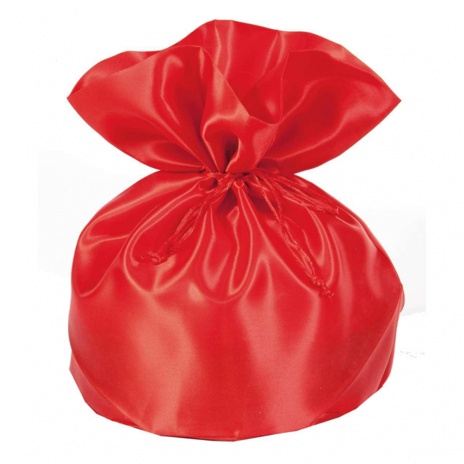 Sacco in raso porta panettone diametro 23 cm, altezza 35 cm, confezione da 6 pezzi