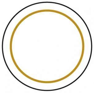 Etichetta adesiva tonda trasparente con bordo oro, diametro 3 cm, confezione da 240 pezzi