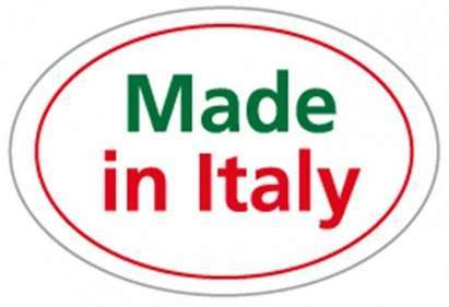 Etichetta adesiva ovale "Made in Italy", confezione da 360 pezzi