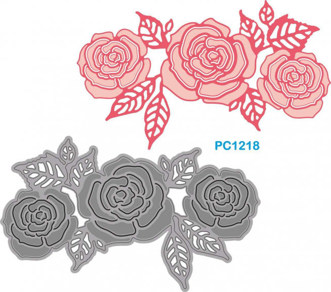 Fustella sottile, figura rose
