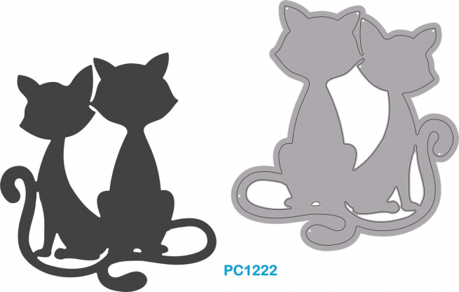 Fustella sottile, figura gattini