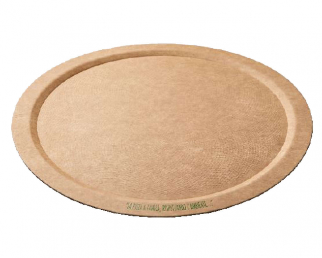 Piatto pizza in carta avana diametro 32cm, confezione da 100 pezzi