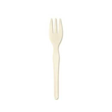 Mini forchetta 3 punte in legno biodegradabile formato 8.5 cm confezione da 250 pezzi