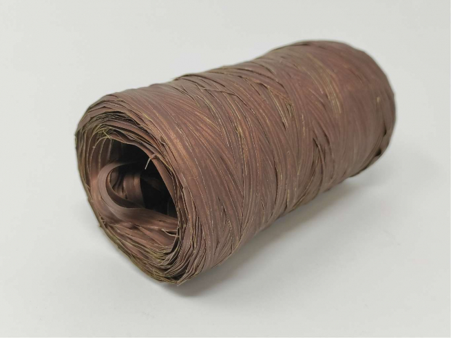 Rotolo nastro rafia sintetica cacao, in bobina da 200 metri