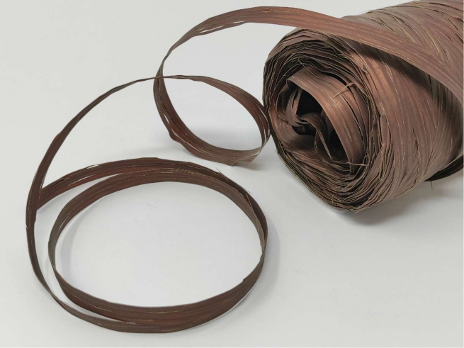 Rotolo nastro rafia sintetica cacao, in bobina da 200 metri