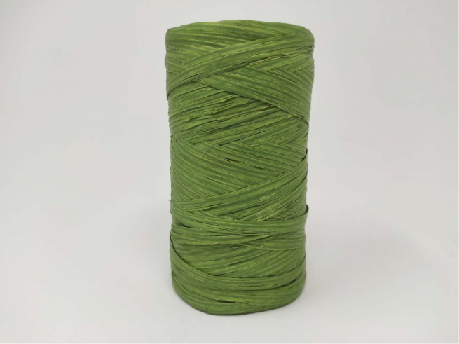 Rotolo nastro rafia sintetica verde oliva, in bobina da 200 metri