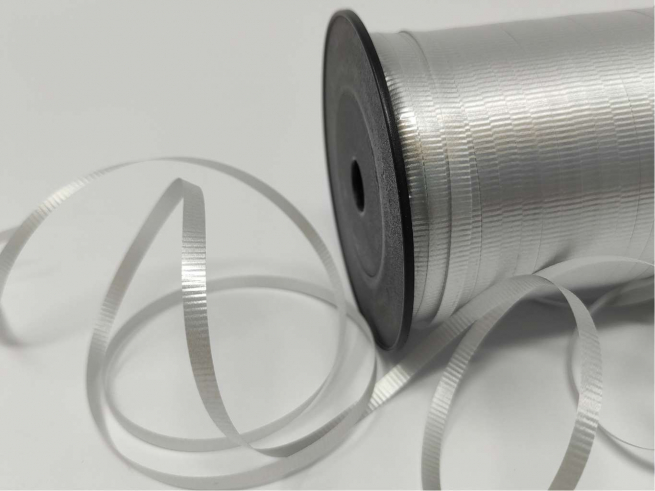 Rotolo nastro "Splendene" goffrato argento altezza 5 mm, in bobina da 500 mt