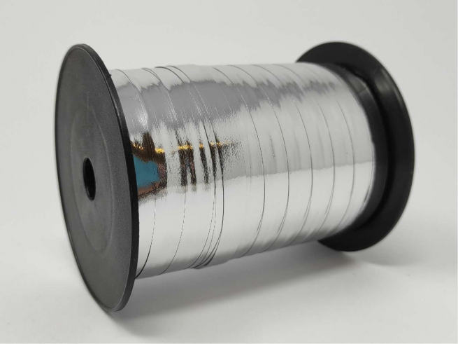 Rotolo nastro "Reflex" argento altezza 10 mm, in bobina da 250 mt