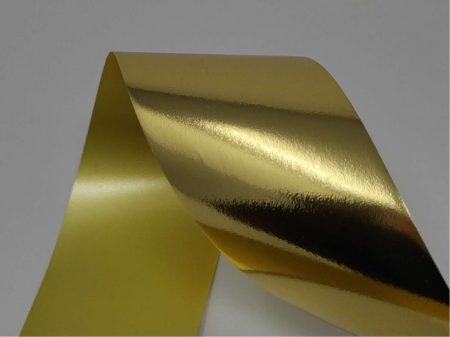 Rotolo nastro "reflex" oro, in bobina da 100 mt