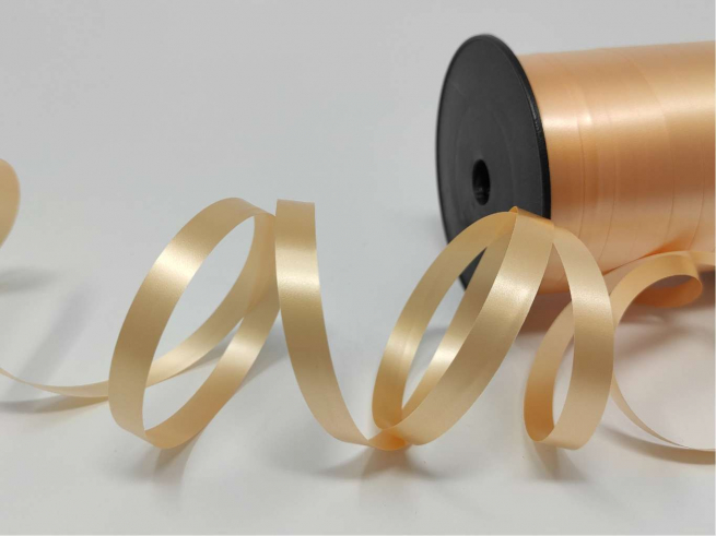 Rotolo nastro "Splendene" diamant salmone altezza 10 mm, bobina da 250 mt