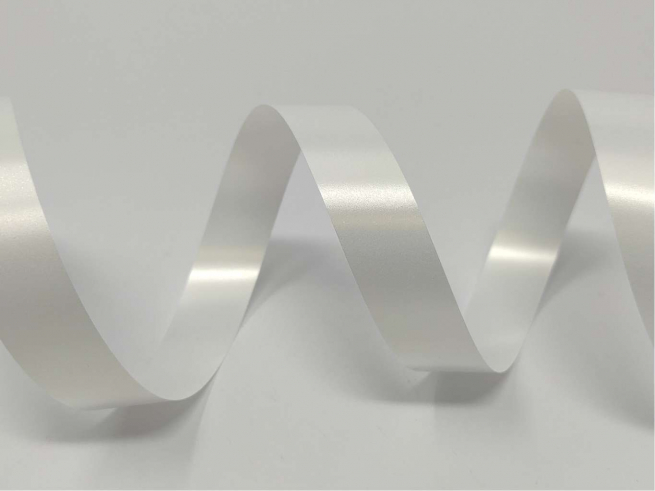 Rotolo nastro "Splendene" diamant bianco latte, altezza 19 mm, bobina da 100 mt