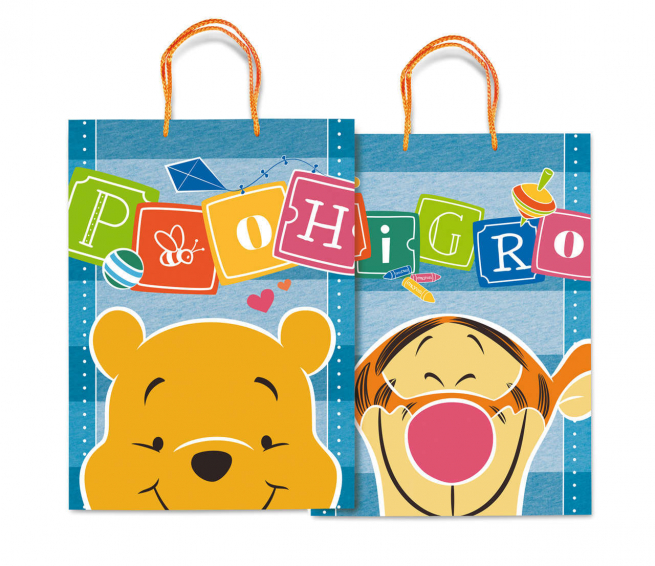 Shopper"Winnie the Pooh" con cordoncino, confezione da 25 pezzi