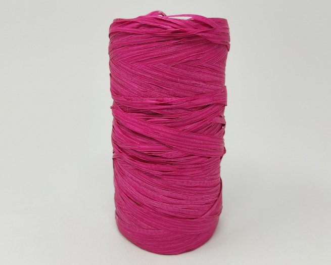 Rotolo nastro rafia sintetica magenta, in bobina da 200 metri