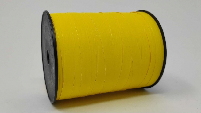 Rotolo nastro carta sintetica giallo limone altezza 10 mm, in bobina da 250 mt