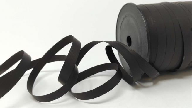 Rotolo nastro carta sintetica nero altezza 10 mm, in bobina da 250 mt
