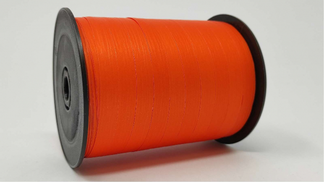 Rotolo nastro carta sintetica arancio altezza 10 mm, in bobina da 250 mt