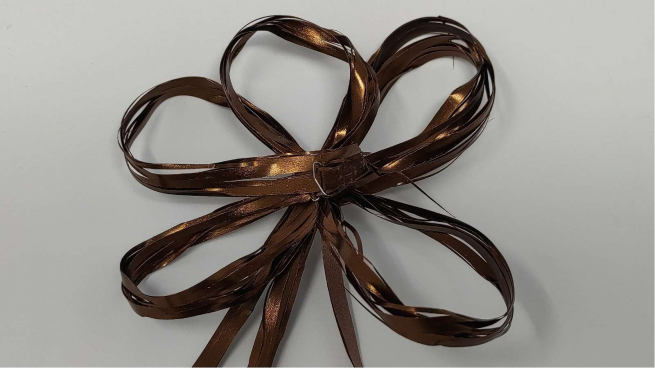Rafia basic "Sveltostrip" cacao in confezione da 50 pezzi, diametro fiocco 14 cm