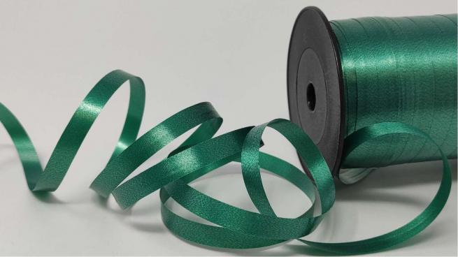 Rotolo nastro "Splendene" diamant verde pino altezza 10 mm, bobina da 250 mt