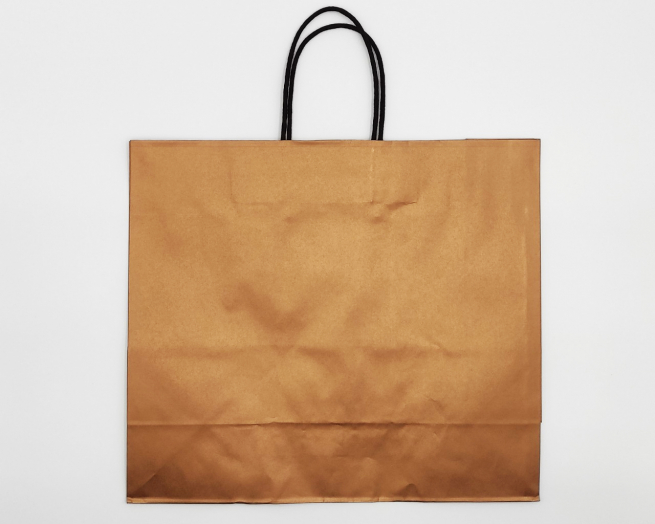 Shopper perlato rame con maniglia ritorta ricoperta in cotone